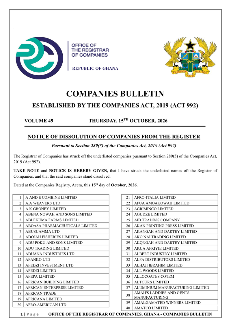 Companies Bulletin V49